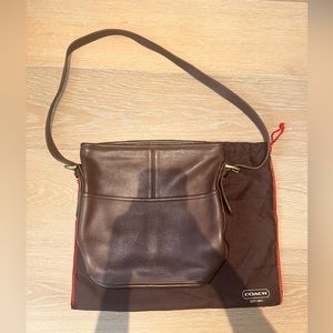 Coach Vintage Brown Leather Soho Bleeker Crossbody Bucket Bag